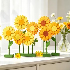 8 PCS Sunflower Felt Table Centerpieces Flower Birthday Baby Shower Decorations