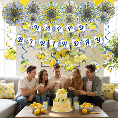 Amalfi Coast Party Decorations – 19 Pcs Lemon Themed Birthday Party Decor with B