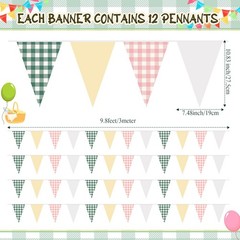 49ft Pink Green Gingham Camp Bride Banner Camping Bachelorette Decorations Pi…
