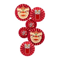 Chinese Style Self Adhesive Paper Fans Kid Hundred Days,Zhuazhou Party Decors