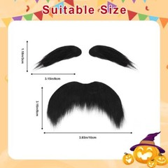 Fake Mustache and Eyebrows Set Self Adhesive Fake Beard for Adults Men Women