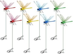 Fake Dragonflies for Yard Ornaments – Pack of 8