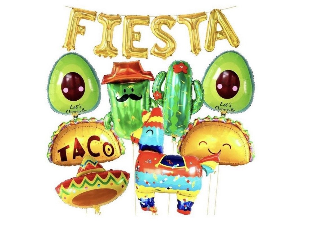 14 Pcs. Cinco De Mayo, Festive Ballon Party Decorations