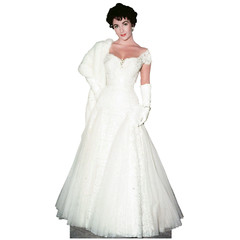 SC2301 Elizabeth Taylor Wedding Dress Cardboard Cutout Standee Standup
