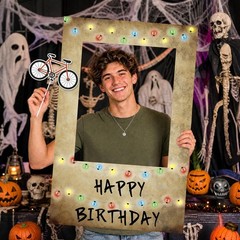 Spooky Rustic Alphabet Photo Booth Prop Weird Things Theme Party Decoration L…