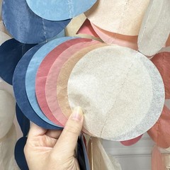 205 Ft Dusty Rose Pink Blue Khaki Beige Circle Dot Backdrop Garland Tissue Po…