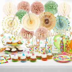 Birthday Decorations for Women, Sage Green Blush Pink Beige Party Decorations –