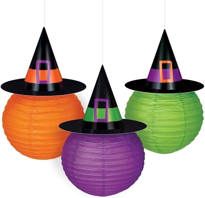 Witch Hat Lanterns-3 Per Unit