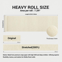 Heavy Crepe Paper for Flower Making, DIY Crafts | Italian-Quality Crepe Paper wi