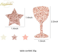 Rose Gold Party Decorations – 12PCS Pom Poms, Lanterns & Confetti Set
