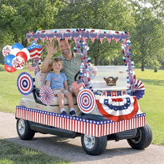 4Th of July Golf Cart Parade Decorations ,250Th Anniversary Decor Kit, Red White