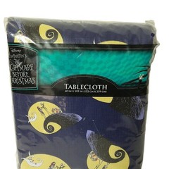 The Nightmare Before Christmas Tablecloth 60 x 102 Blue Christmas Halloween NEW