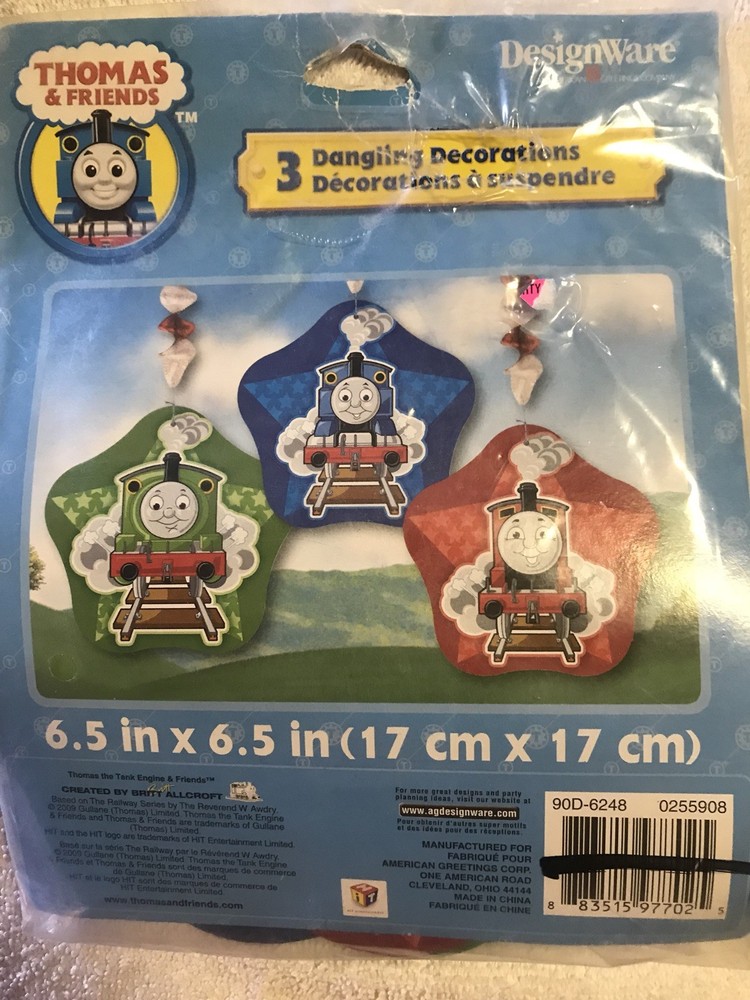 Thomas the Tank Train Party Supplies Dangling Decorations 3ct.