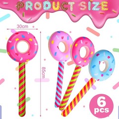 6 Pcs Inflatable Donuts 33 Inch Candy Birthday Party Decorations Donut Shape …