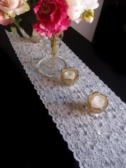 Quasimoon Vintage White Lace Style No.2 Table Runner (12 x 108) by PaperLante…