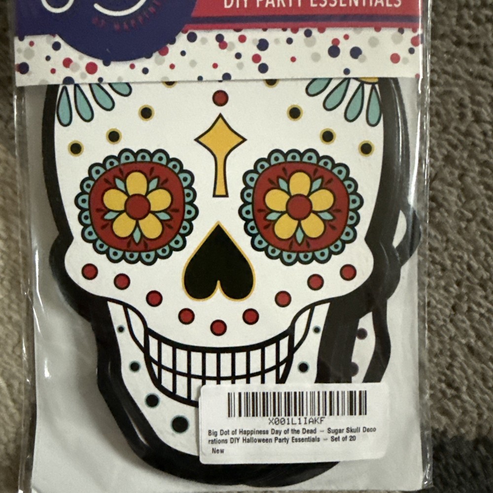 BigDot DIY Party Essentials Day Of The Dead Skull 20 Pack