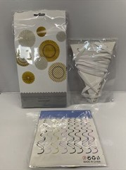 Sterling james co. white & gold party paper decoration pack (See Pictures!)