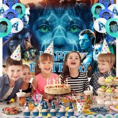 Avatar Party Supplies Party Decorations Set Plates Balloons Banner Tablecloth