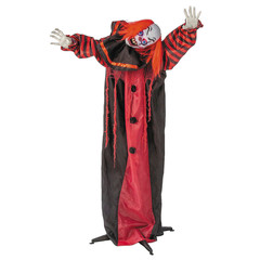 5 Ft. Animated Standing Black & Red Clown Halloween Decoration – ATC