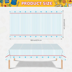 3 Pcs Back to School Decorations Tablecloth – Disposable Plastic Notebook Paper