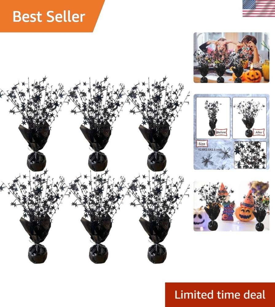 Durable Black Metallic Star Centerpieces – Perfect for Events and Celebrations