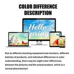 Hello Spring Banner – Watercolor Floral & Gnome Style – 71×43 Inches Polyeste…