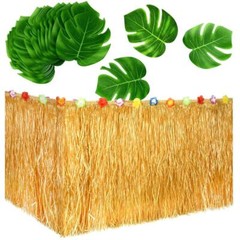 Luau Grass Table Skirt 9ft for Hawaiian Party Moana Theme Tropical Birthday P…