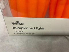 Pumpkin LED indoor lights Wilko Halloween 3 pack (A1 011 )