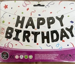 45TH Birthday Party Decorations Supplies Black/Gold/Red/White 16in blackHappy 45