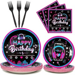 96 Pcs Music Party Tableware Set – Perfect for Birthday Celebrations