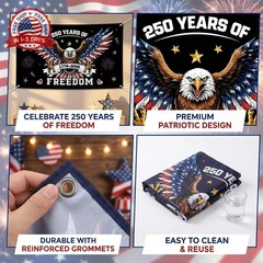 250th Anniversary Decorations – 4th of July Backdrop for Memorial Day | 1776-202