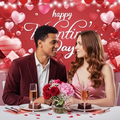 Happy Valentines Day Banner Valentines Day Backdrop for Photography 71×43 Inc…