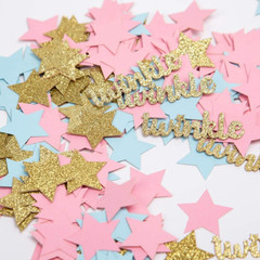 Twinkle Star Glitter Paper Confetti for Baby Shower Gender Reveal Party Decorati