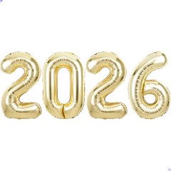 40 inch 2026 Balloons Light Gold New Years Decorations for Happy New Year Bal…