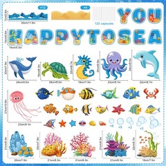 Under The Sea Fish Summer Classroom Office Wall Door Bulletin Board Decor Set