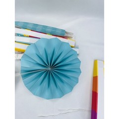 Honeycomb Hanging Round Paper Fans Decoration Party Kit Accessories Multicolor