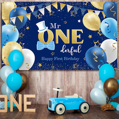 Irenare Boys 1St Birthday Decoration Mr. Onederful Birthday Party Supplies Boy 1