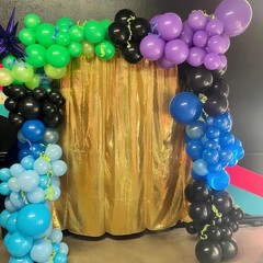 Black and Green Balloons, 60PCS Teal Blue Green Purple Video Game Balloons, B…