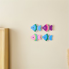 12Pcs Fish Shape Ornaments Multi Color Ocean Decor Ideal for Classroom and Store