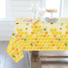 Bee Hive Theme PE Tablecloth Happy 1St Birthday Party Decorations Kids Kitchen D