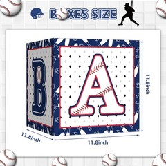 4 Pcs Red White and Blue Baby Boxes with Letters for 4th of July 250th Annive…