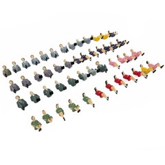 50Pcs Sitting Plastic Figures 1:32? Miniture People Human People Painted Mixed