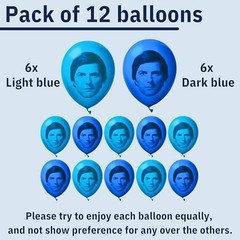 Severance Balloons for Birthday Party Decorations, 12 Pack Blue/Light B