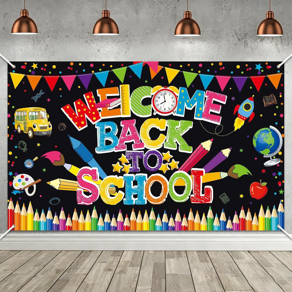 Welcome Back to School Banner Backdrop | Classroom Decorations, School Supplies