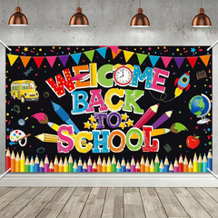 Welcome Back to School Banner Backdrop | Classroom Decorations, School Supplies