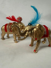 Gold Circus Animals Elephant Cake Topper