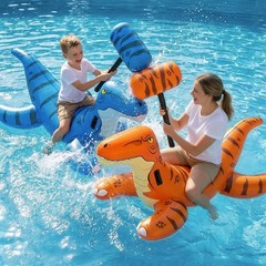 Pool Floats 2Pack Inflatable Dinosaur Ride On X Large Green Orange Jasonwell