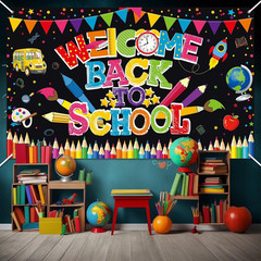 Welcome Back to School Banner Backdrop | Classroom Decorations, School Supplies