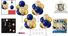 Versatile Navy Blue Gold Balloon Stand Kit – Perfect for Celebrations & Events