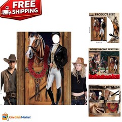 Multi-Purpose Horse Racing Photography Banner – Derby Party Essentials 6 x 4 ft